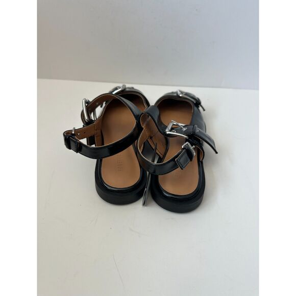 Forever 21 Faux Patent Leather Pointed Toe Buckle Flats - Picture 2 of 6